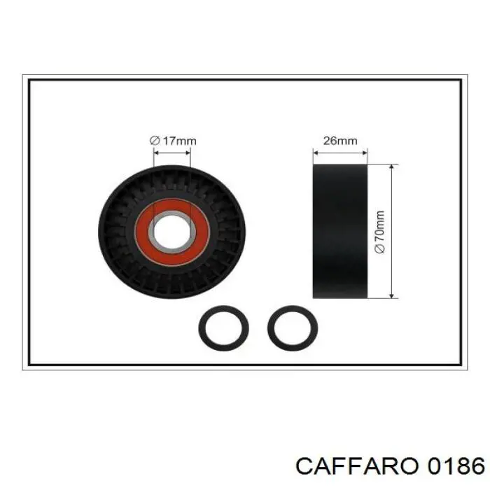 Comprar 0186 Caffaro Polea tensora, correa poli V