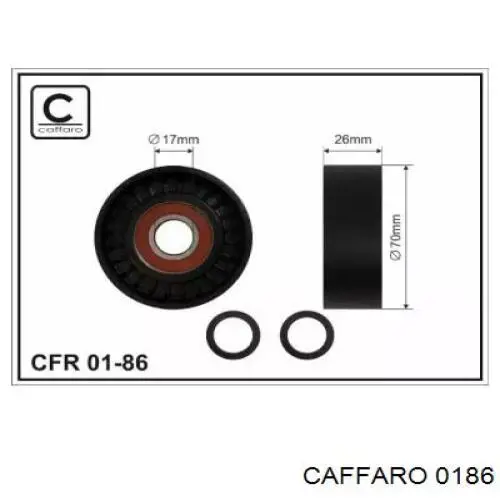 Rodillo tensor correa poli V Caffaro 0186 precio, desde 26,59 EUR