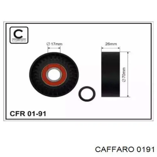 Rodillo tensor correa poli V Caffaro 0191 precio, desde 15,25 EUR
