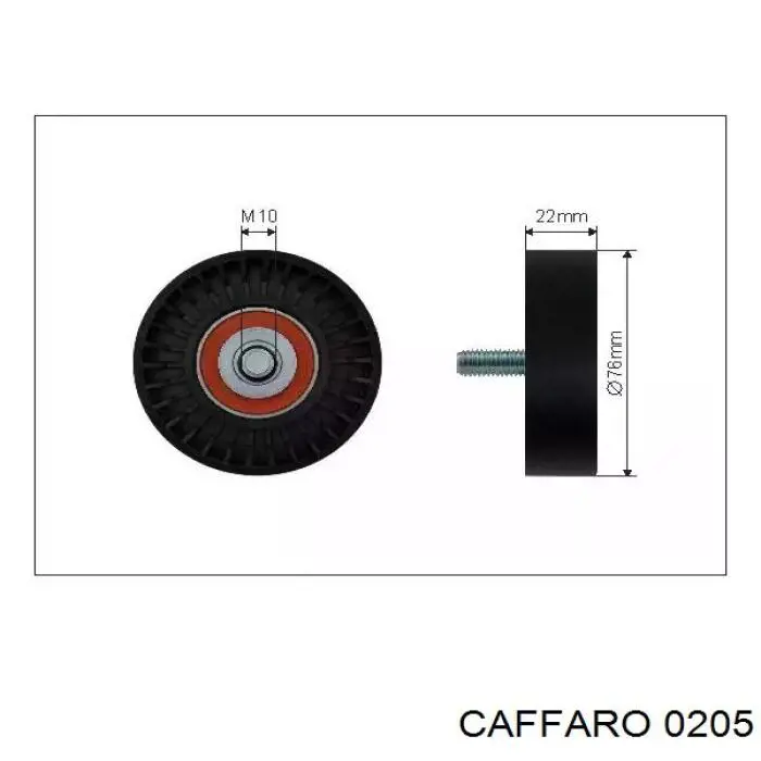 Comprar 0205 Caffaro Polea inversión/guía, correa poli V