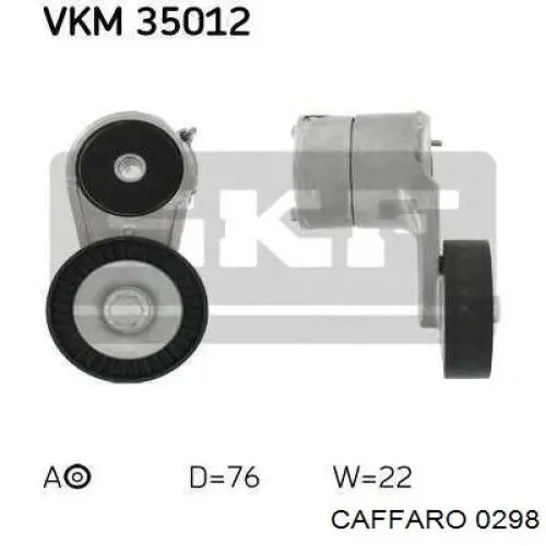 Rodillo tensor correa poli V Caffaro 0298 precio, desde 14,81 EUR
