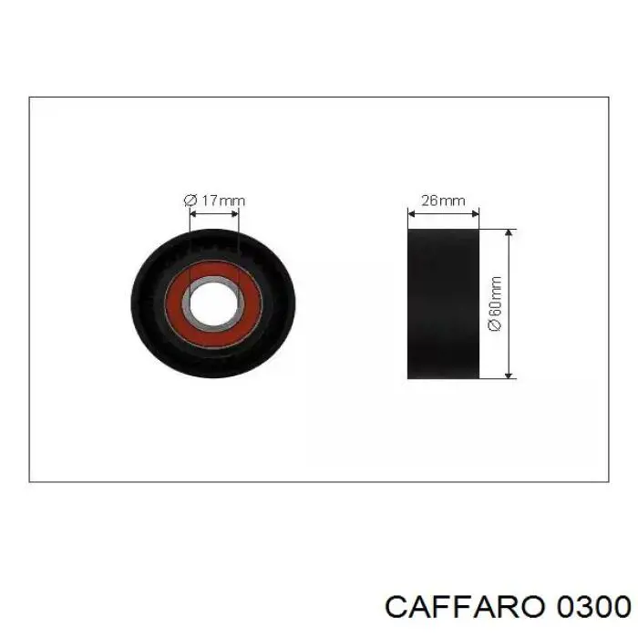 Comprar 0300 Caffaro Polea inversión/guía, correa poli V
