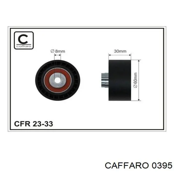Rodillo tensor correa poli V Caffaro 0395 precio, desde 16,15 EUR