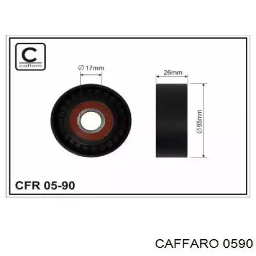 Rodillo tensor correa poli V Caffaro 0590 precio, desde 15,11 EUR
