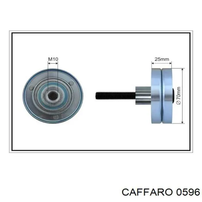 05-96 Caffaro polea tensora, correa poli v
