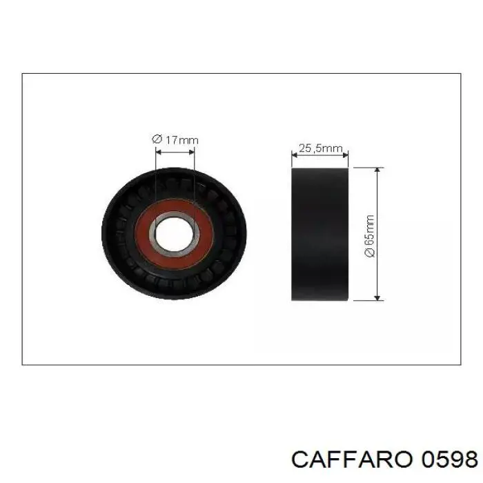 Rodillo tensor correa poli V Caffaro 0598 precio, desde 14,76 EUR