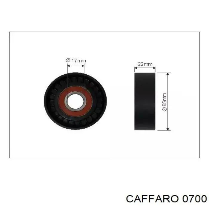 Comprar 0700 Caffaro Polea inversión/guía, correa poli V