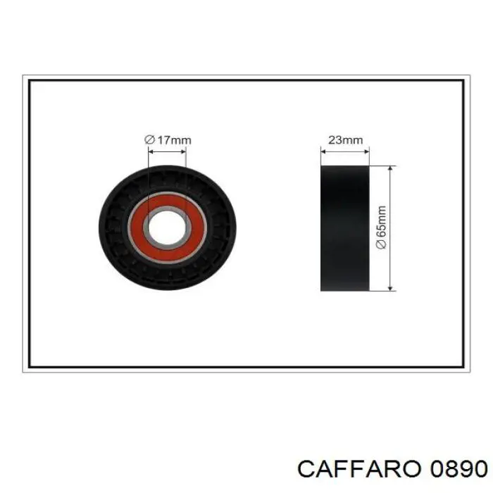 Comprar 0890 Caffaro Polea tensora, correa poli V
