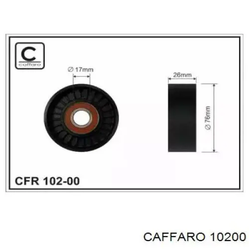 Rodillo tensor correa poli V Caffaro 10200 precio, desde 14,08 EUR