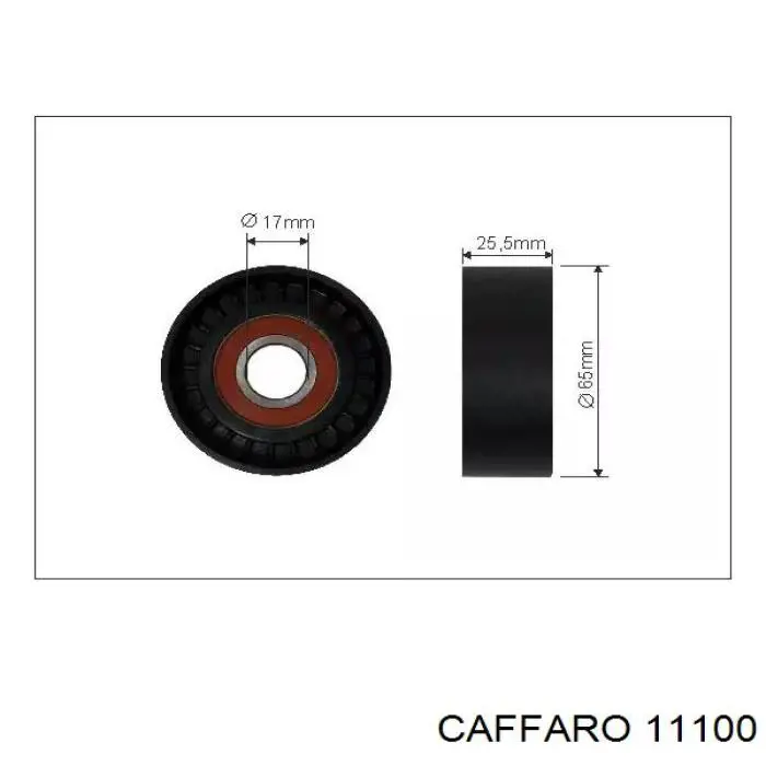 Rodillo tensor correa poli V Caffaro 11100 precio, desde 15,11 EUR