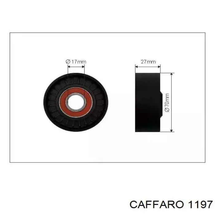 Comprar 1197 Caffaro Polea tensora, correa poli V