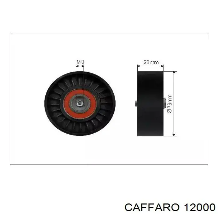 Rodillo tensor correa poli V Caffaro 12000 precio, desde 15,45 EUR