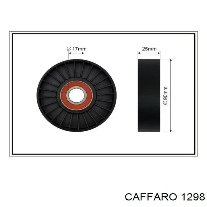 Comprar 1298 Caffaro Polea tensora, correa poli V