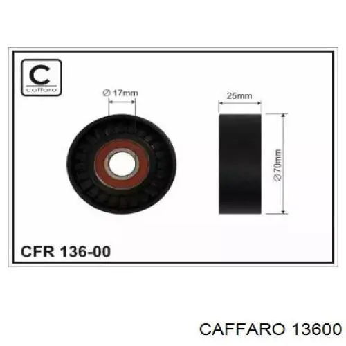 Rodillo tensor correa poli V Caffaro 13600 precio, desde 15,11 EUR