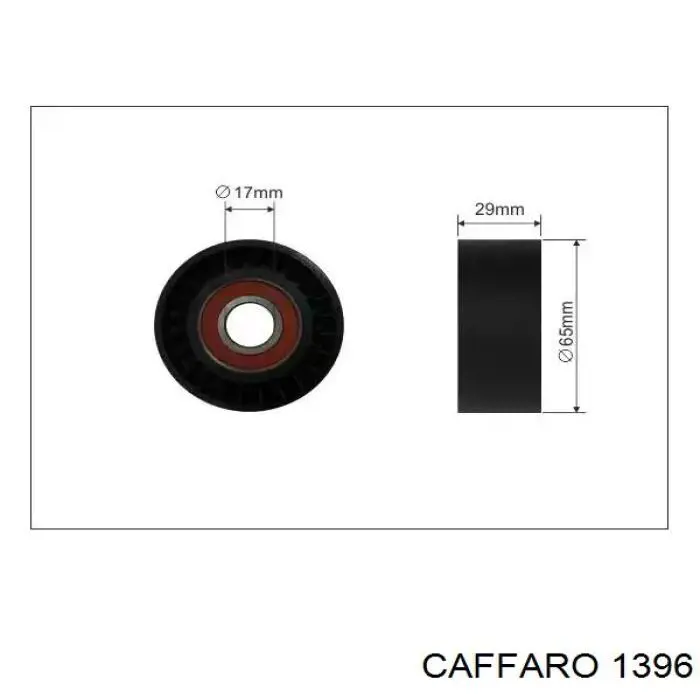 Comprar 1396 Caffaro Polea tensora, correa poli V