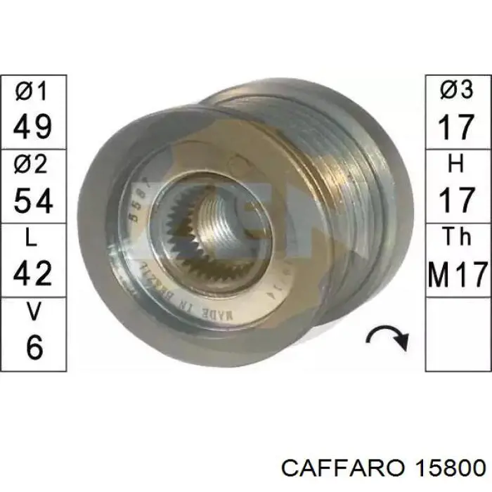 Comprar 15800 Caffaro Polea tensora, correa poli V