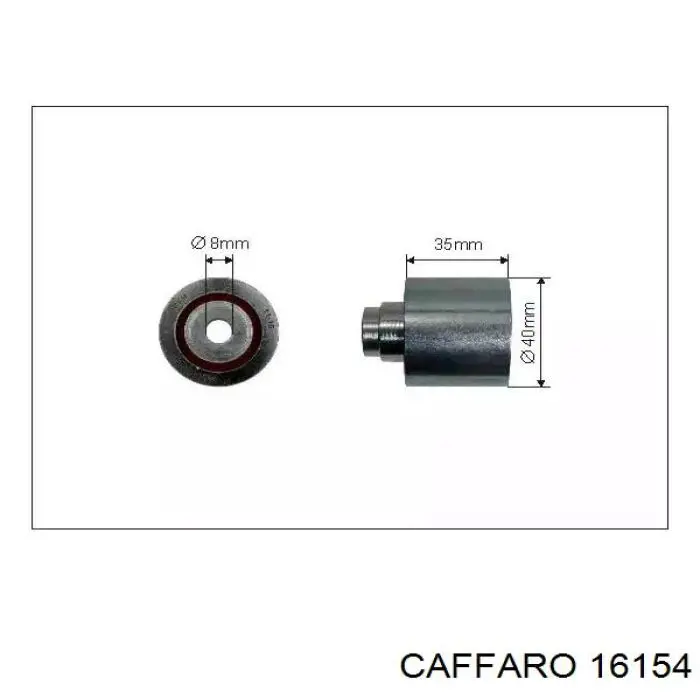 161-54 Caffaro rodillo intermedio de correa dentada