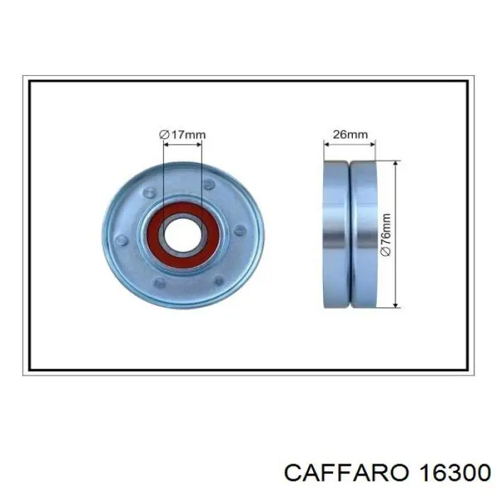 163-00 Caffaro rodillo, correa trapecial poli v