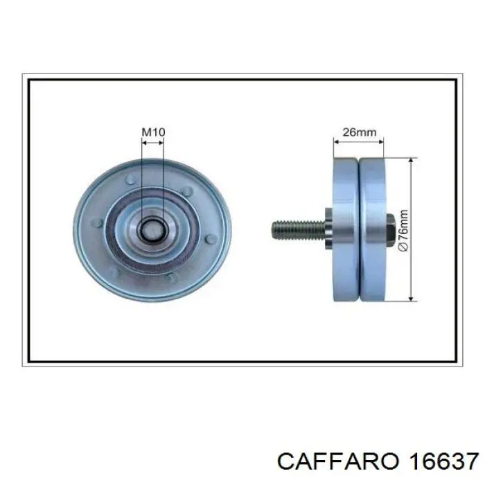 Comprar 16637 Caffaro Polea tensora, correa poli V