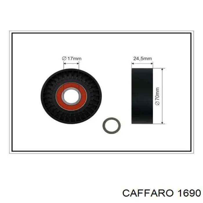 Comprar 1690 Caffaro Polea tensora, correa poli V