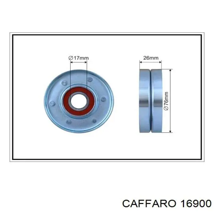 16900 Caffaro polea tensora, correa poli v