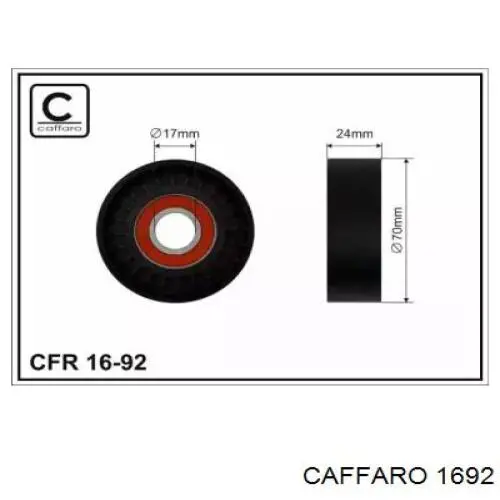 CFR1692 Caffaro polea tensora, correa poli v