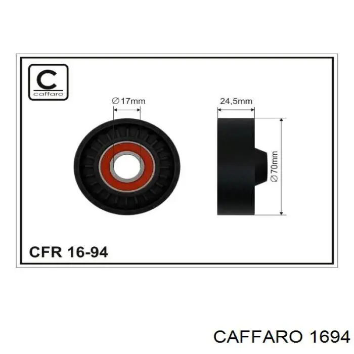 Comprar 1694 Caffaro Polea tensora, correa poli V