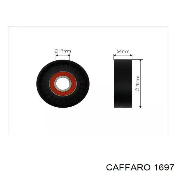 Comprar 1697 Caffaro Polea tensora, correa poli V