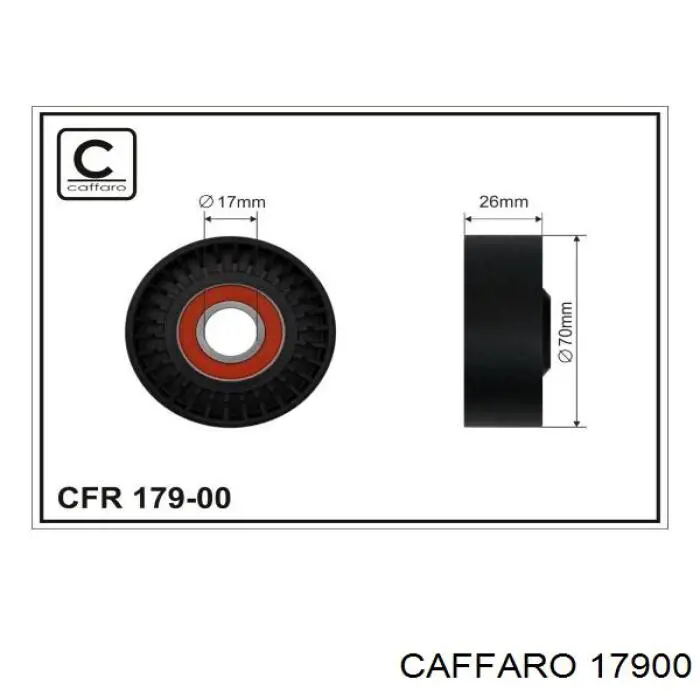 Rodillo tensor correa poli V Caffaro 17900 precio, desde 16,15 EUR