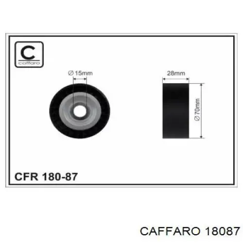 Comprar 18087 Caffaro Polea tensora, correa poli V