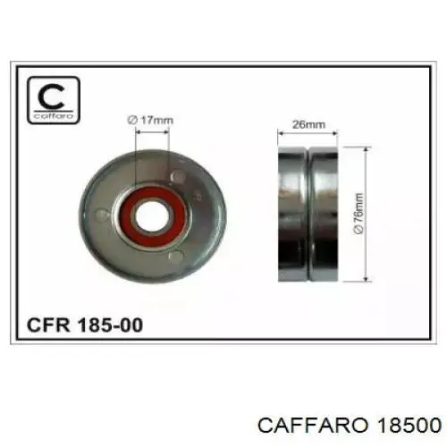 Rodillo tensor correa poli V Caffaro 18500 precio, desde 15,02 EUR
