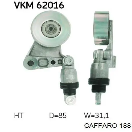 188 Caffaro rodillo, correa trapecial poli v