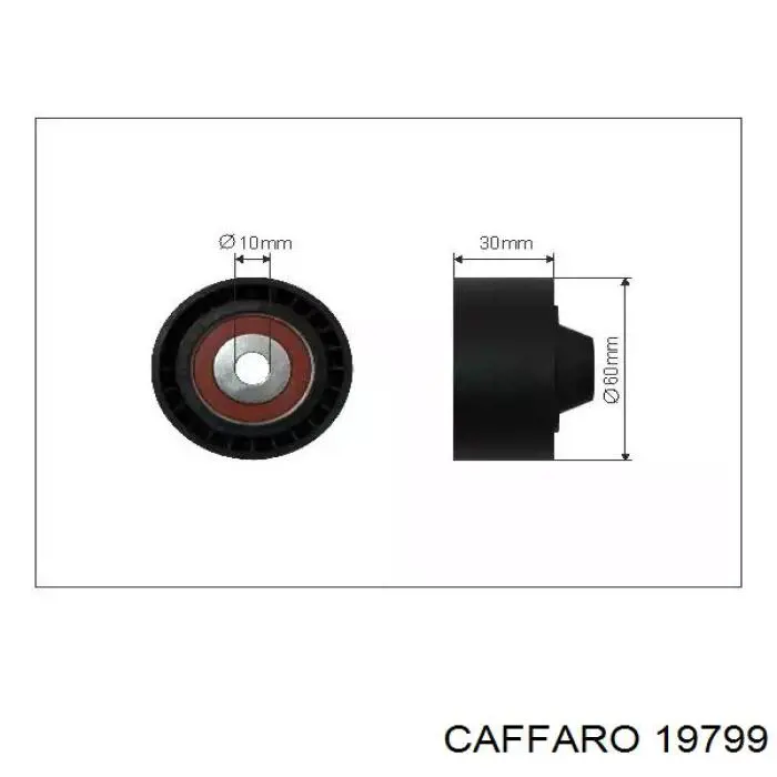 Comprar 19799 Caffaro Polea inversión/guía, correa poli V