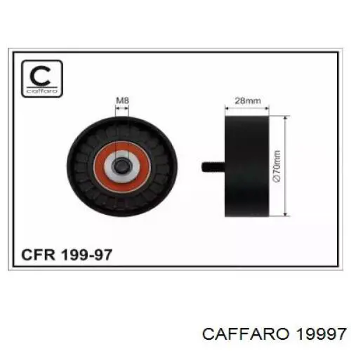 19997 Caffaro polea tensora, correa poli v