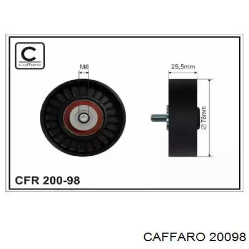 Rodillo tensor correa poli V Caffaro 20098 precio, desde 23,84 EUR