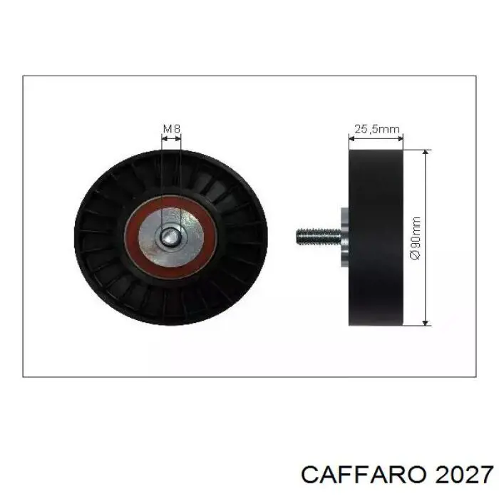 Comprar 2027 Caffaro Polea inversión/guía, correa poli V