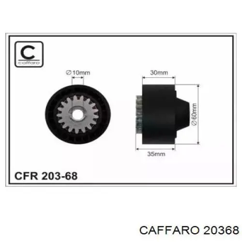 Comprar 20368 Caffaro Polea tensora, correa poli V