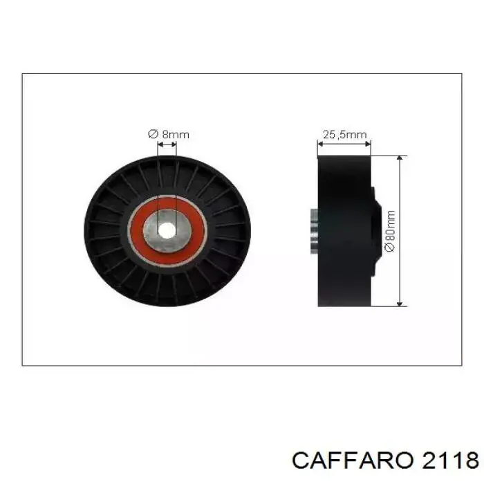 Comprar 2118 Caffaro Polea tensora, correa poli V