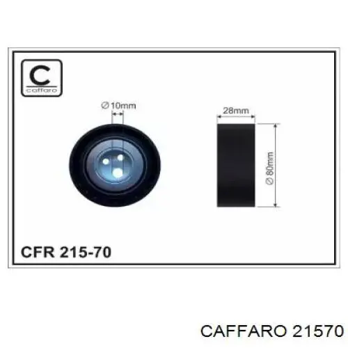 21570 Caffaro rodillo, correa trapecial poli v