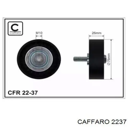 22-37 Caffaro rodillo, correa trapecial poli v