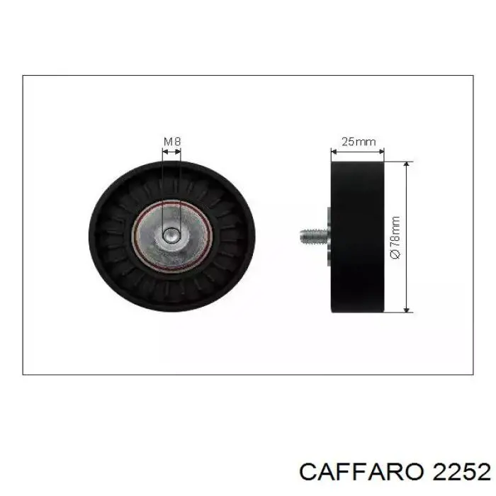 Comprar 2252 Caffaro Polea tensora, correa poli V