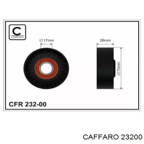 Rodillo tensor correa poli V Caffaro 23200 precio, desde 14,78 EUR