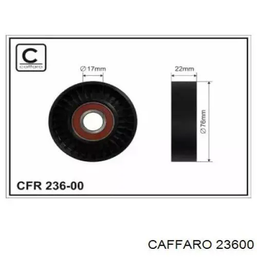Rodillo tensor correa poli V Caffaro 23600 precio, desde 14,78 EUR