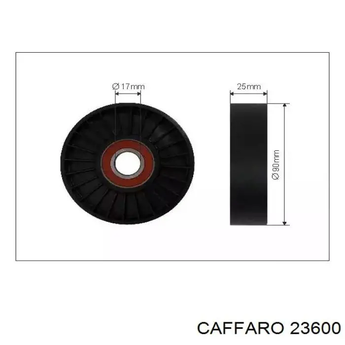 23600 Caffaro polea tensora correa poli v