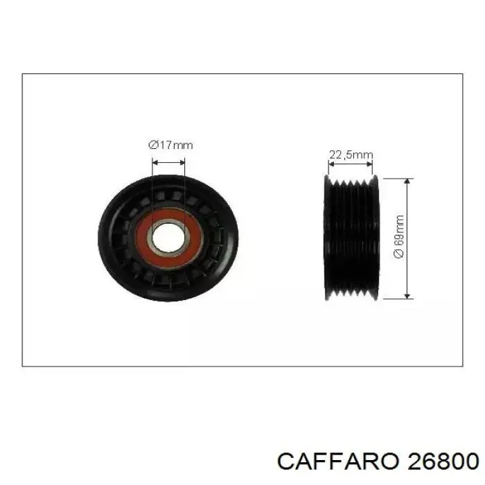 Rodillo tensor correa poli V Caffaro 26800 precio, desde 13,87 EUR