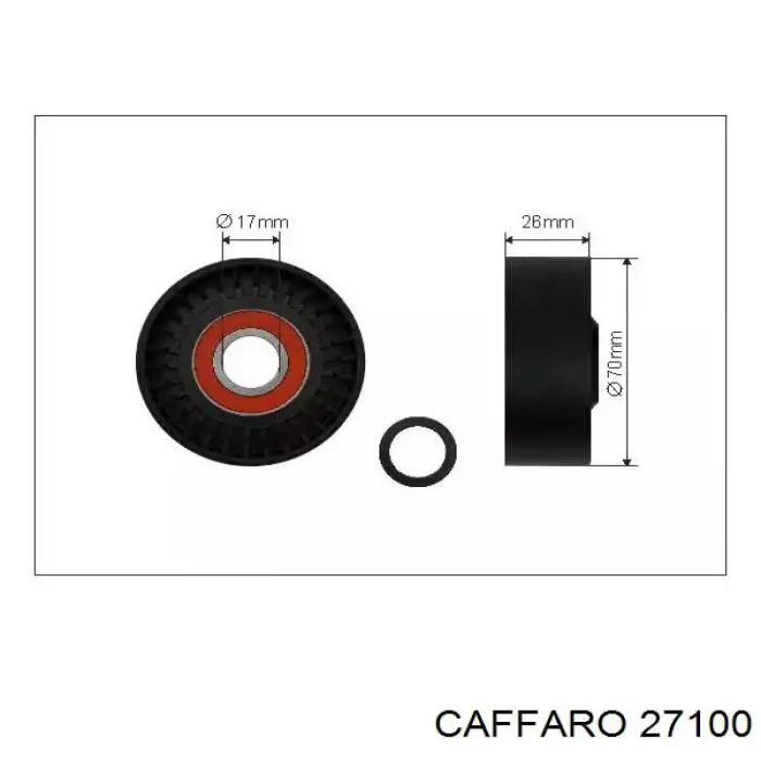 Comprar 27100 Caffaro Polea tensora, correa poli V