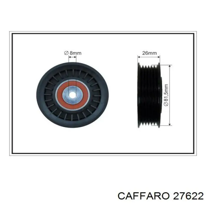 Comprar 27622 Caffaro Polea tensora, correa poli V