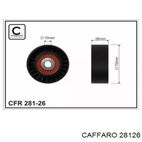 Comprar 28126 Caffaro Polea inversión/guía, correa poli V