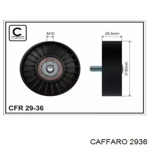 Polea inversión/guía, correa auxiliar servicios Caffaro 2936 precio, desde 16,56 EUR