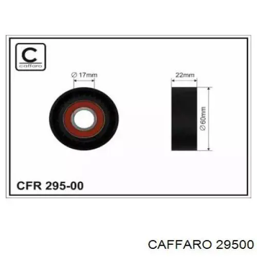 29500 Caffaro rodillo, correa trapecial poli v